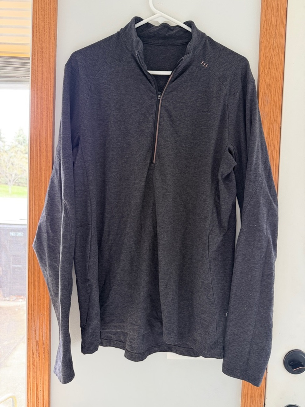 Men's Charcoal Quarter-Zip Pullover Sweater